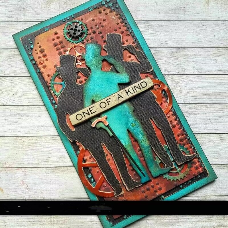 TIM HOLTZ "GENTLEMEN" THINLITS DIE 5 PIECES BY SIZZIX "FOR YOUR DASHING MAN"