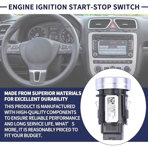 5K0959839 Engine Ignition Start Stop Switch Button Compatible with VW Eos Golf