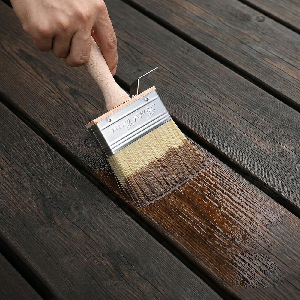 3 Pack 3”, 5”, 6” Deck Stain Brush, Deck Stain Applicator, Thick Paint Brushes