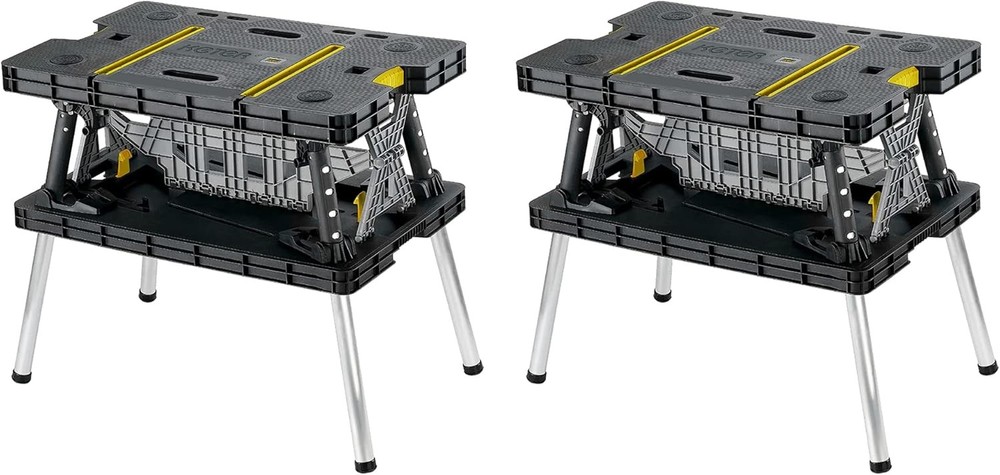 Heavy-Duty Folding Workbench W/ 1,000 Pound Capacity Foldable Work Table Garage