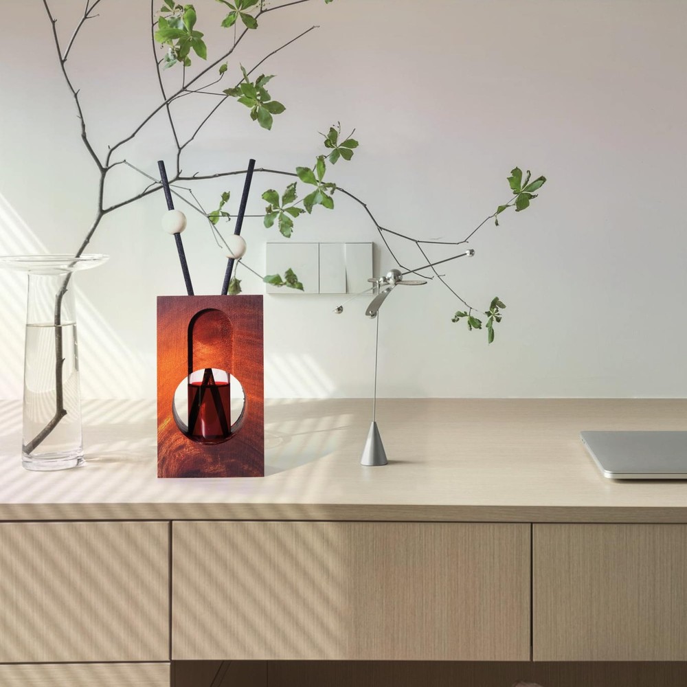 2 Empty Fragrance Wood Glass Diffuser Bottles, Refillable Diffuser Bottles wi...