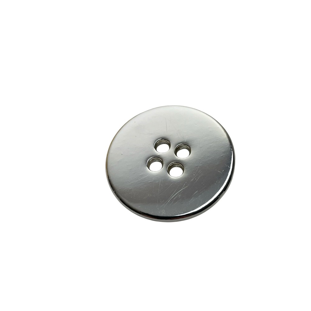 Calvin Klein Silver tone Metal Main Front Replacement Button .90"