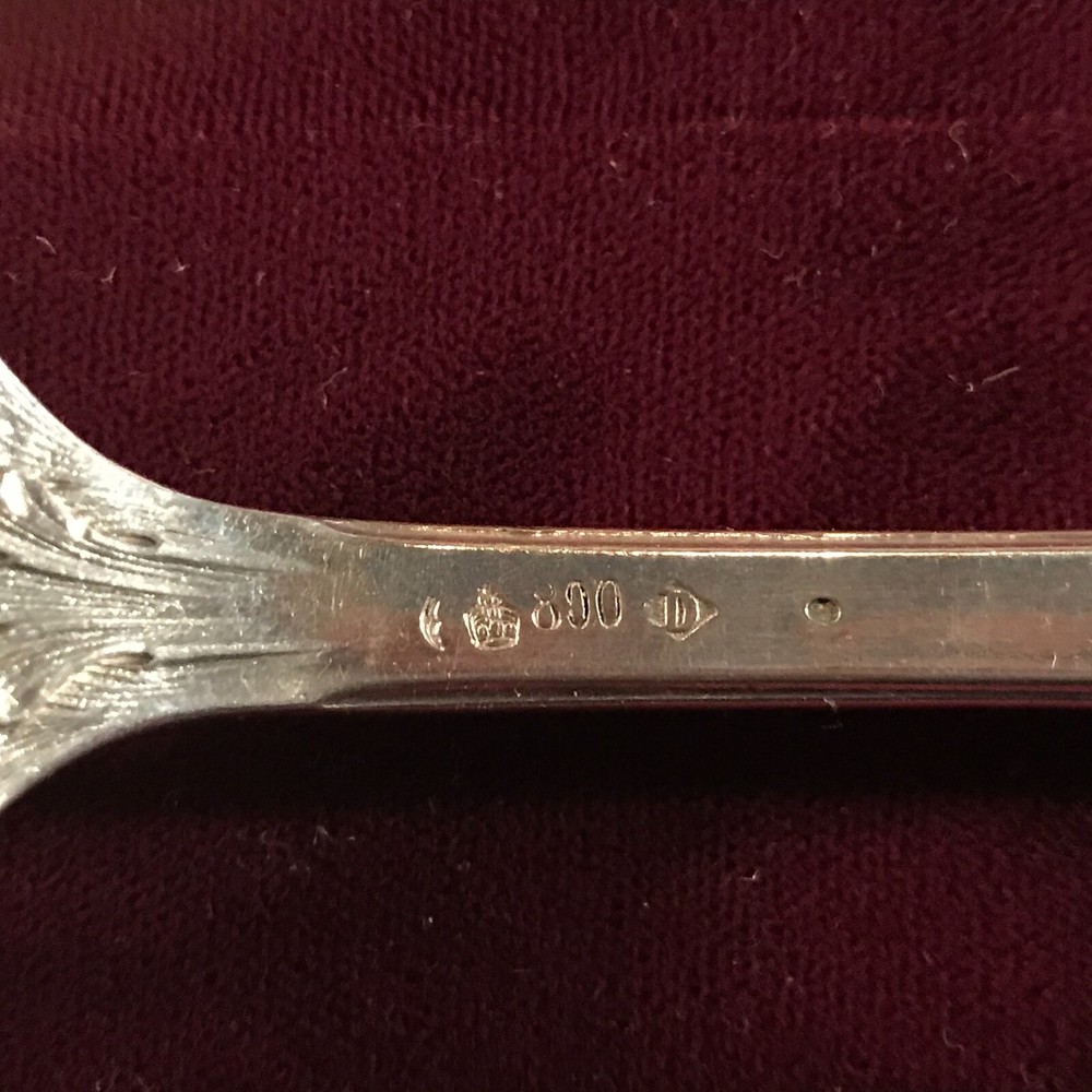 Vintage German 800 Silver Lettuce Serving Fork