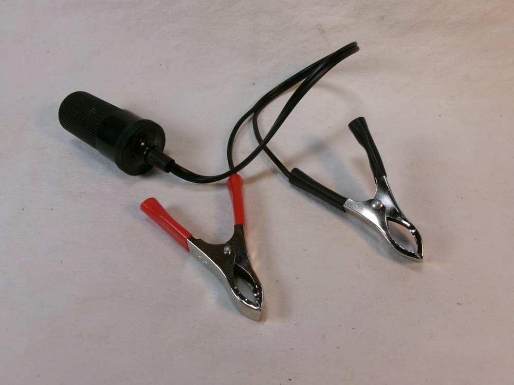 Battery Alligator Clamp Clip Car Cigarette Lighter Socket Adapter