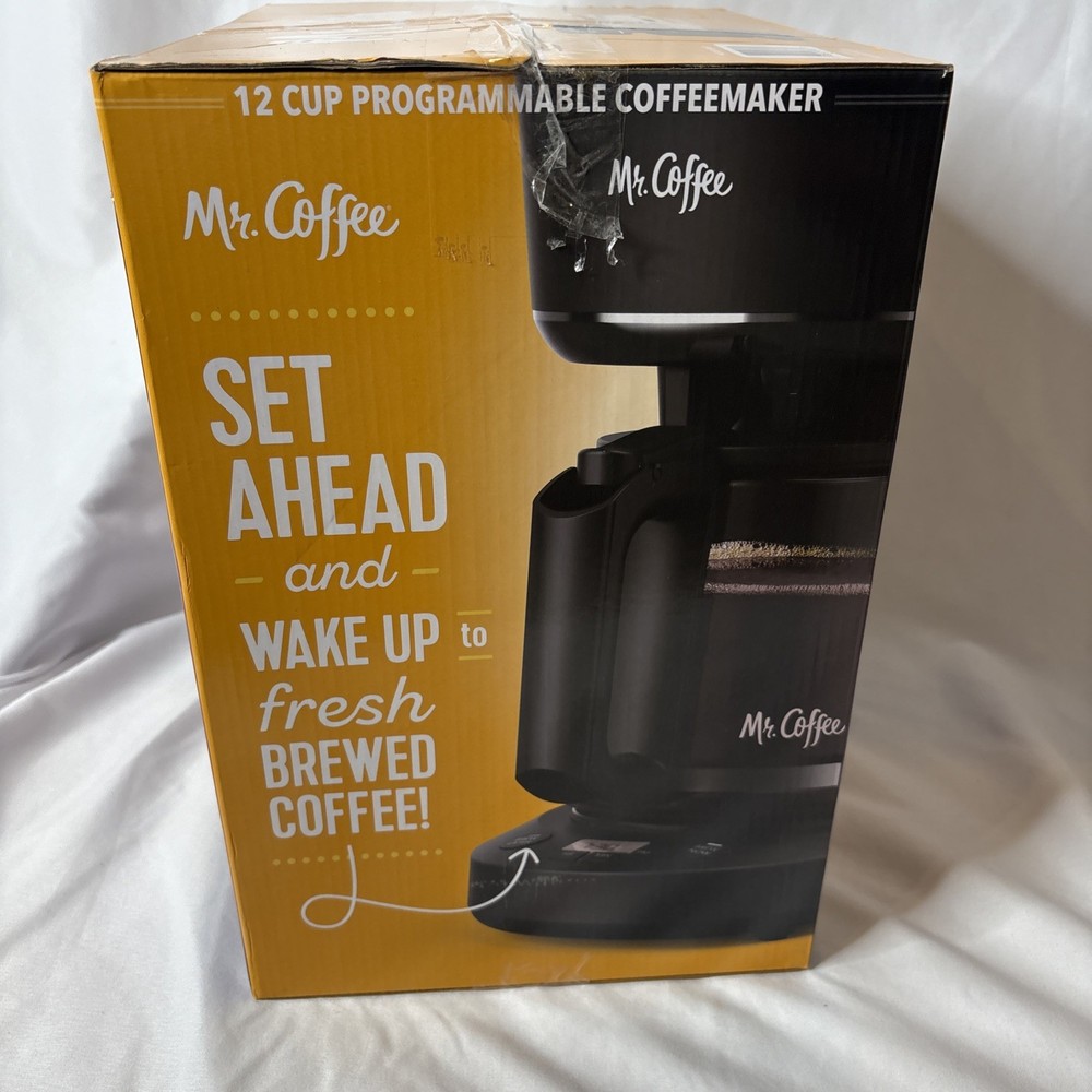 Mr. Coffee 12 Cup Programmable Coffee Maker Black NEW In Box
