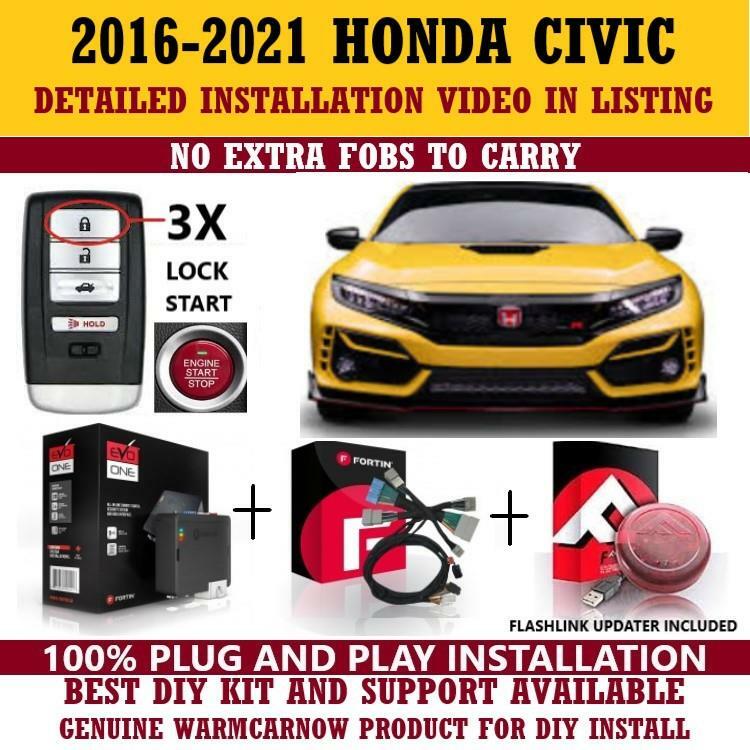 PLUG & PLAY REMOTE START 2016 HONDA CIVIC PUSH TO START