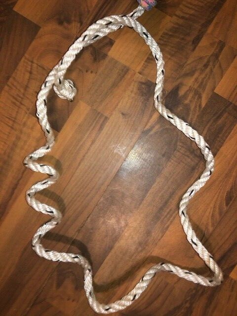 2 KNOTTED TRAINING HALTERS WITH LEAD LINES