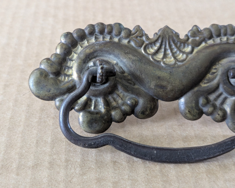 Vintage Antique Decorative Ornate Fancy Drop Bail Handle Drawer Pull