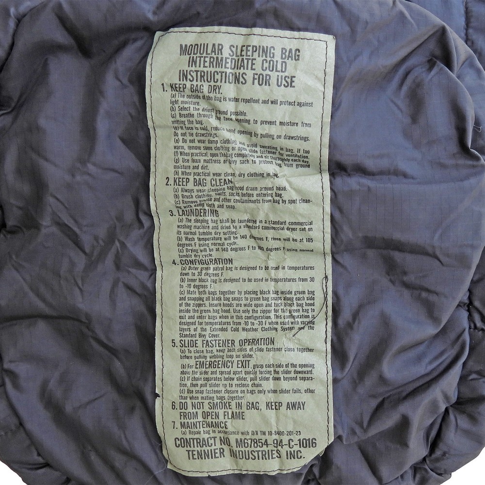 Sleeping Bag System, US Army