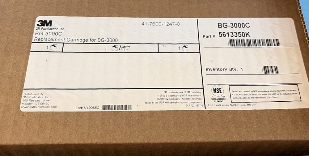 Body Glove BG-3000C Replacement Water Filter 100% OEM New In Box