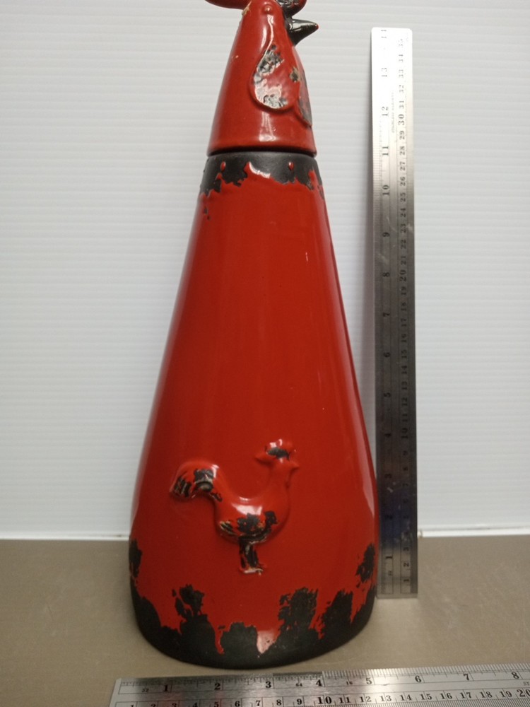 Vintage Stoneware Rooster Vase