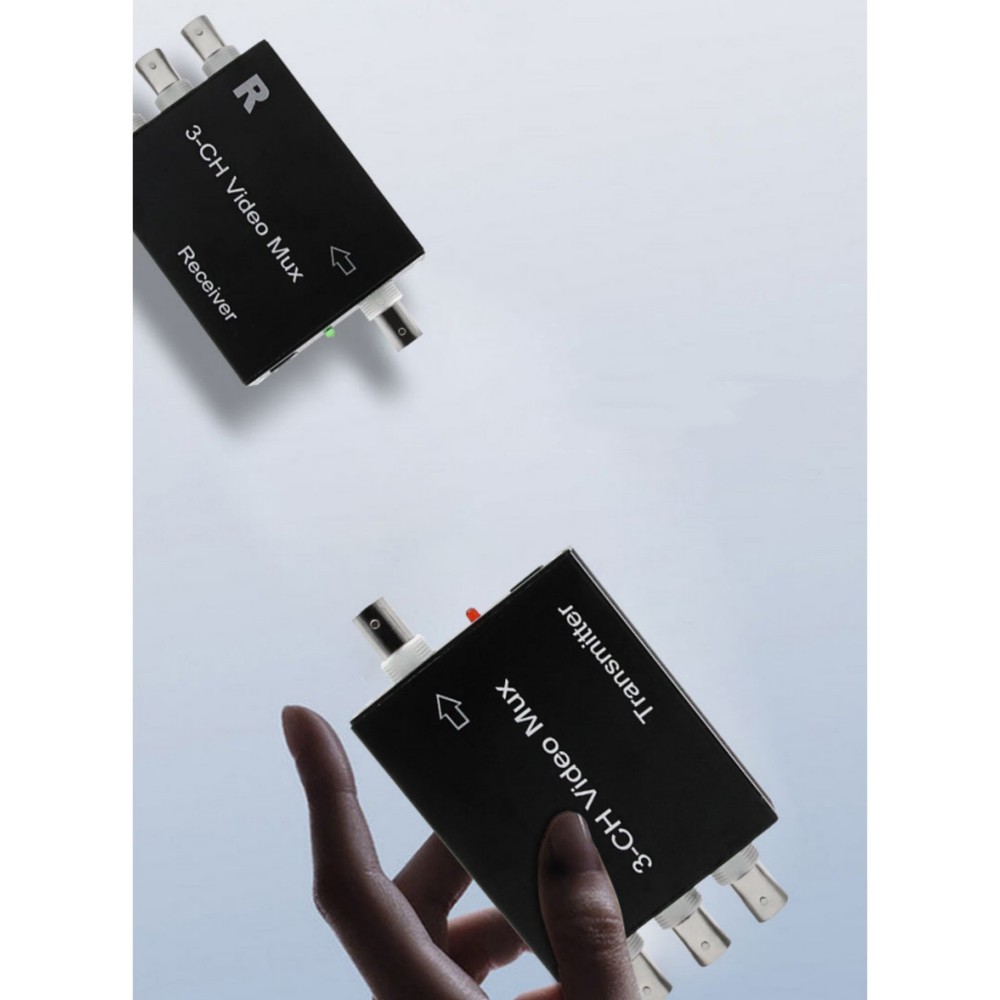 3 Channel Video Multiplexer Analog Camera Extender Receiver&Transmitter DC12V