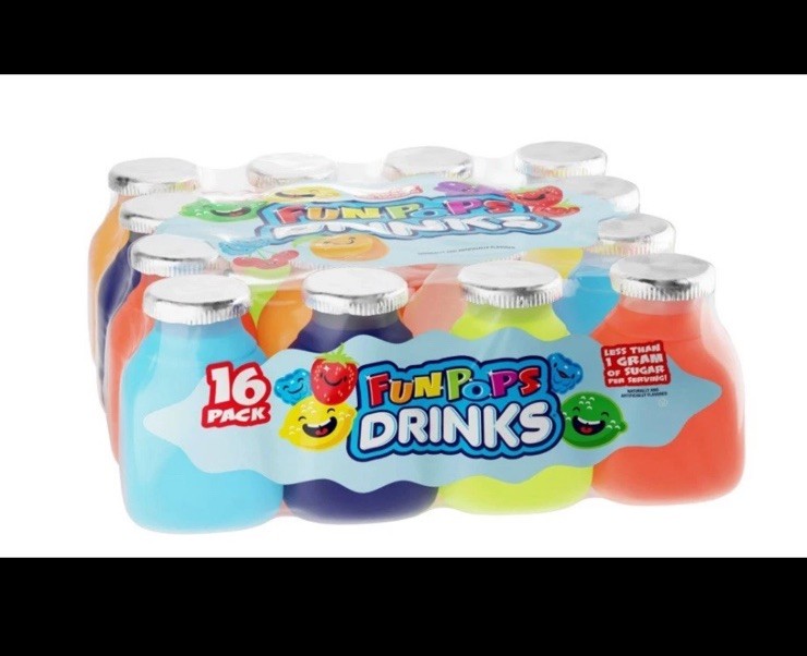 16 PACK! Funpops Assorted Flavors Drink 16/ 6 oz