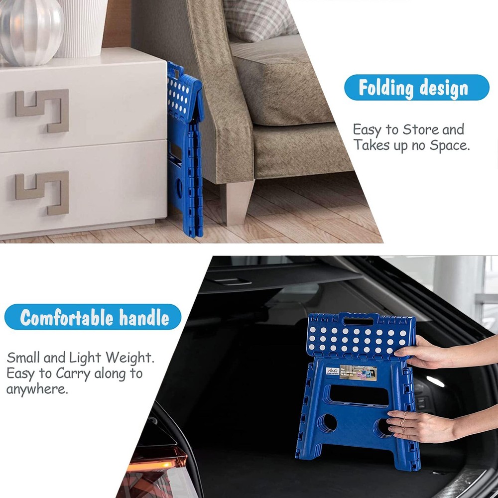 ACKO Folding Step Stool 13 Inch Height Heavy Duty Foldable Stool for Kitchen
