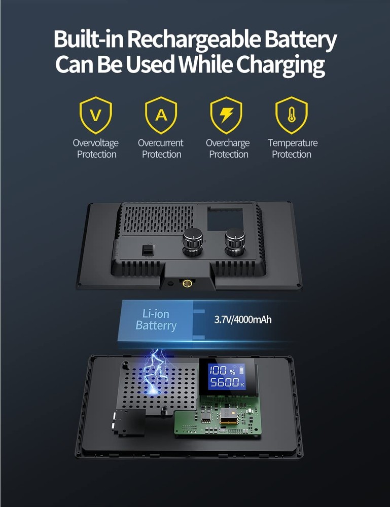 RALENO LED Video Light Panel, Camera Light for Video Conference Recording wit...