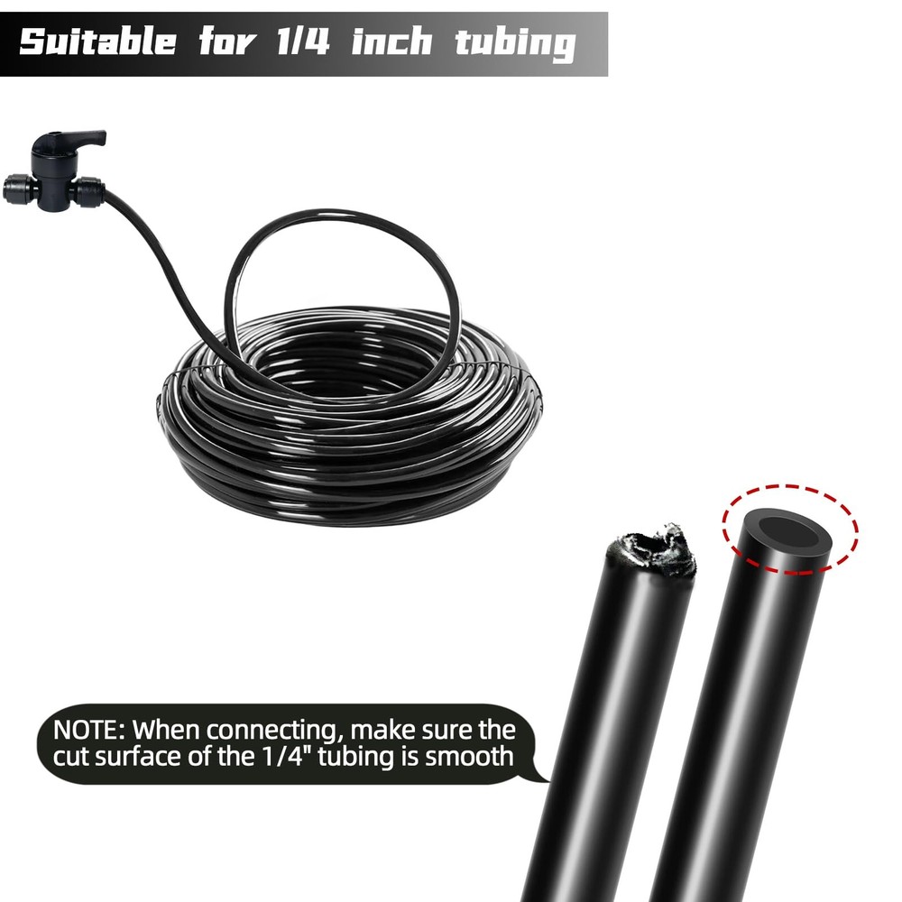 10 Pack Quick Connect 1/4" Drip 10PCS Irrigation Shut Off Valve