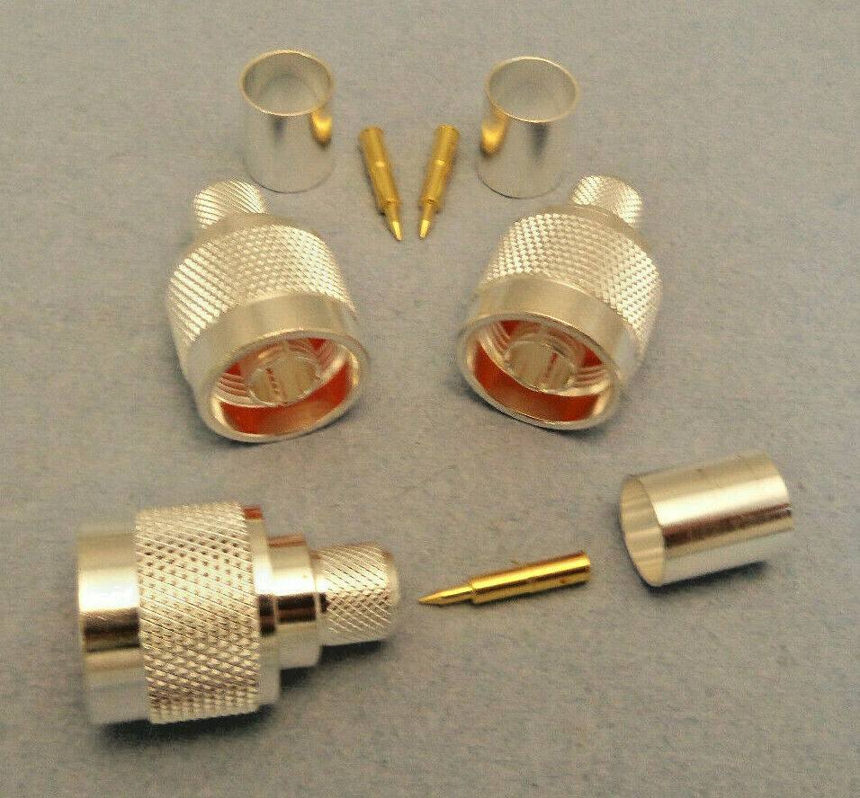 "N" Male Crimp, Silver,Teflon, Gold, Multy Pack- Quality Counts!