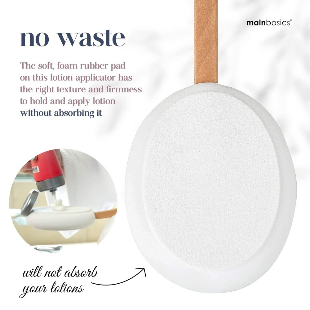 MainBasics Back Lotion Applicator - Long Handle, 1 Count (Pack of 1)