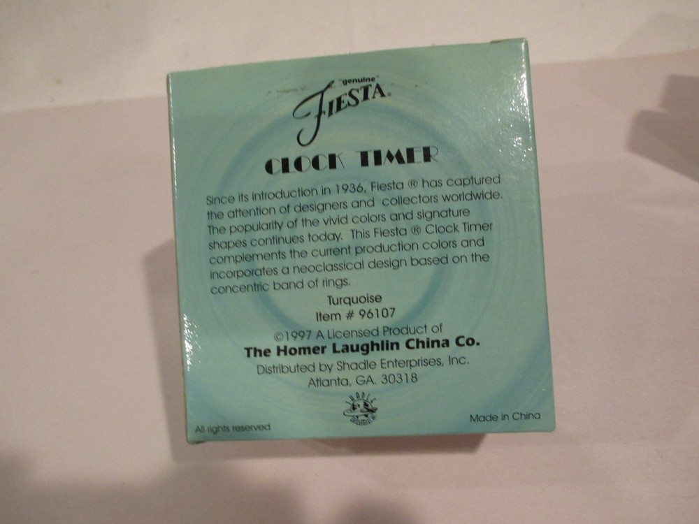 Turquoise Fiesta Clock Timer