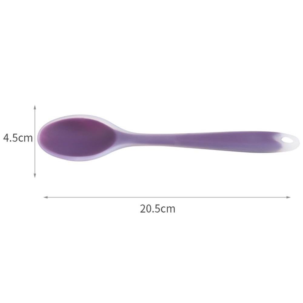 2 Pcs Silicone Dinner Spoon, Multi-purpose Surrounding Transparent Design Sof...
