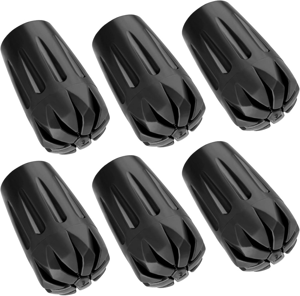 Durable Replacement Rubber Tips for Trekking Poles - Universal Black
