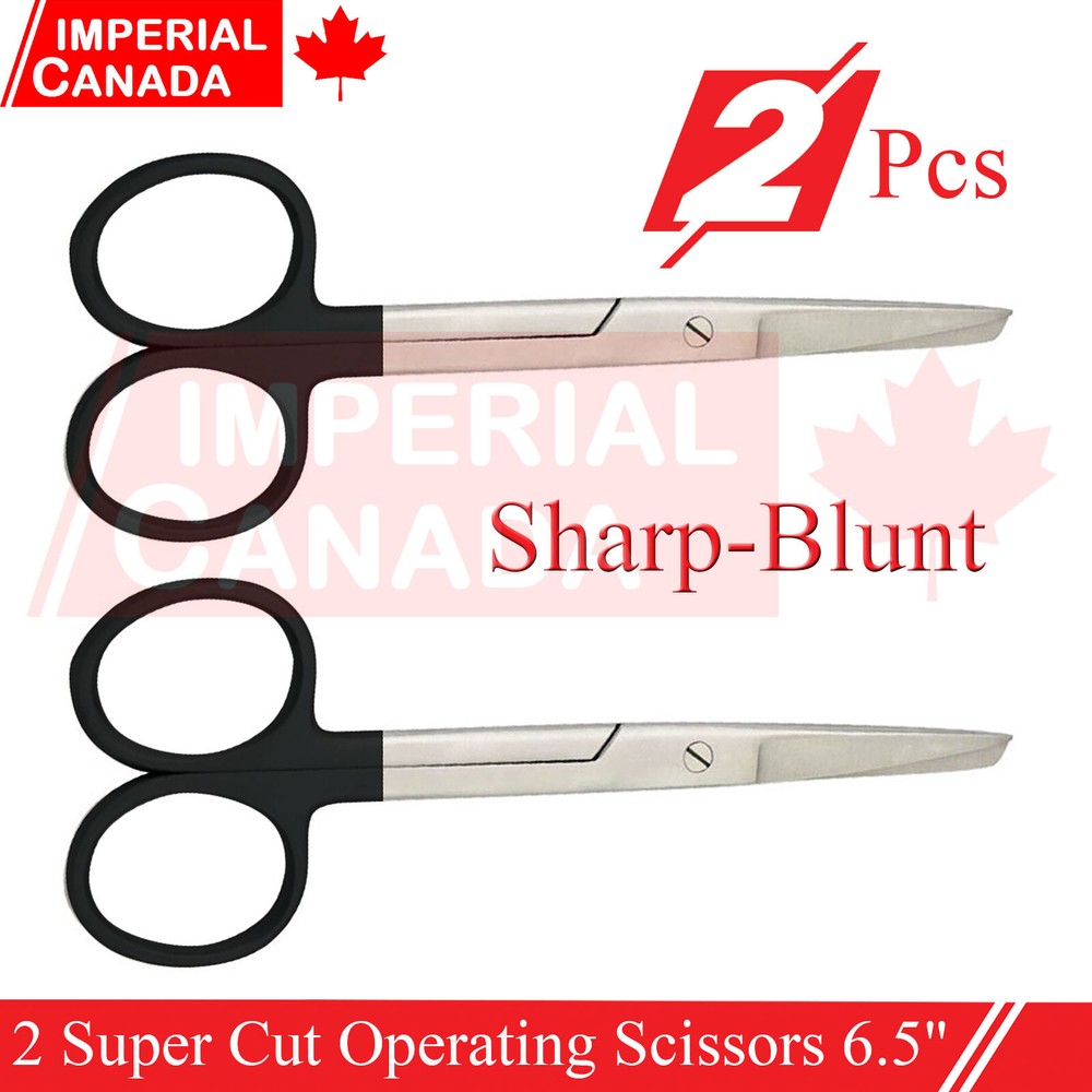 2 Pcs Supercut Operating Scissors 6.5" Straight Very Sharp Surgical Germ DS-2025