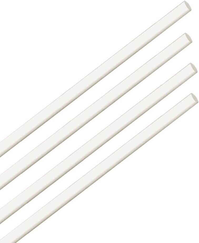 StewMac ABS Plastic Side Dot Material, White, 1/16" Diameter - 4 Pack