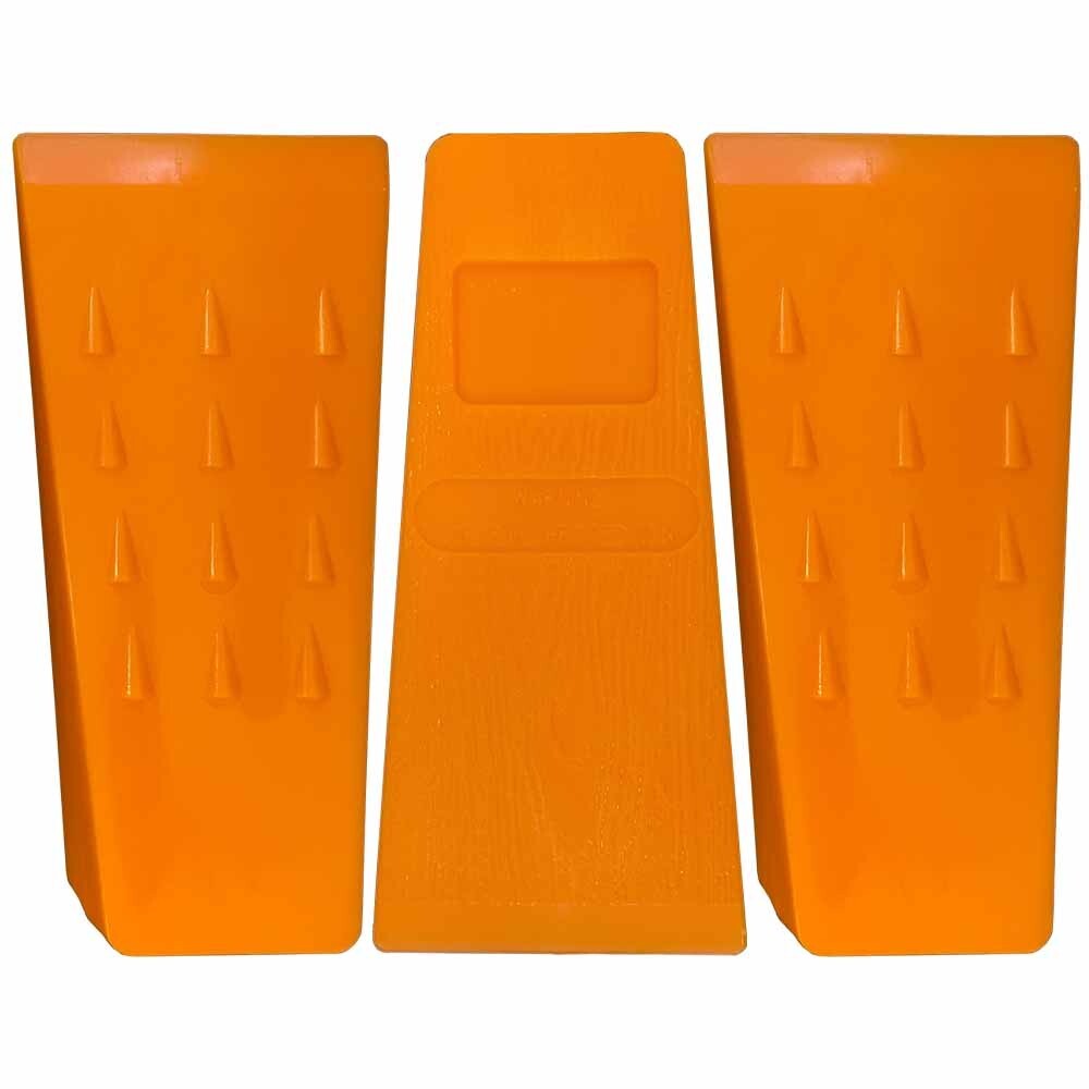 3 Pack 5.5" Tree Felling Wedge Logging Bucking Falling ABS Plastic (Orange)