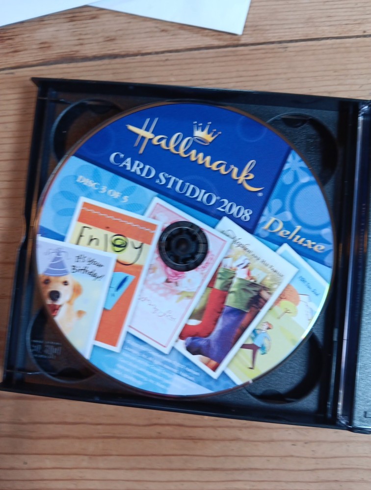Hallmark Card Studio 2008 Deluxe Software Create Custom Cards + Scrapbook Studio