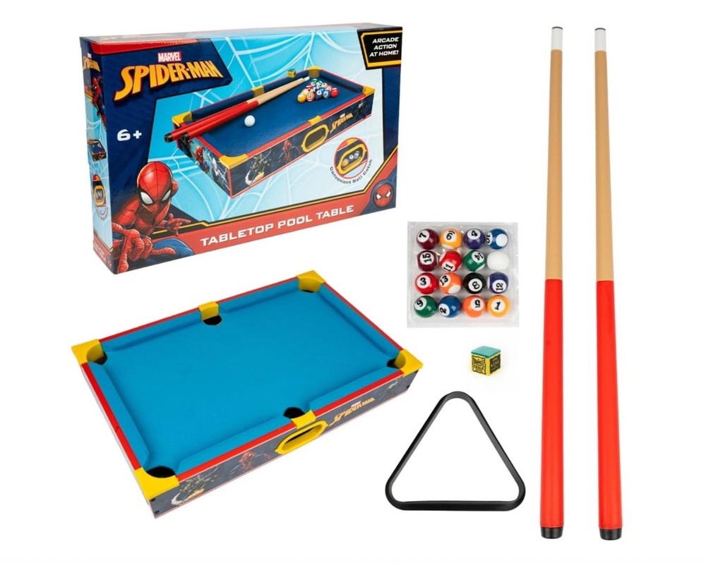 Spider-Man Wooden Tabletop Pool Table