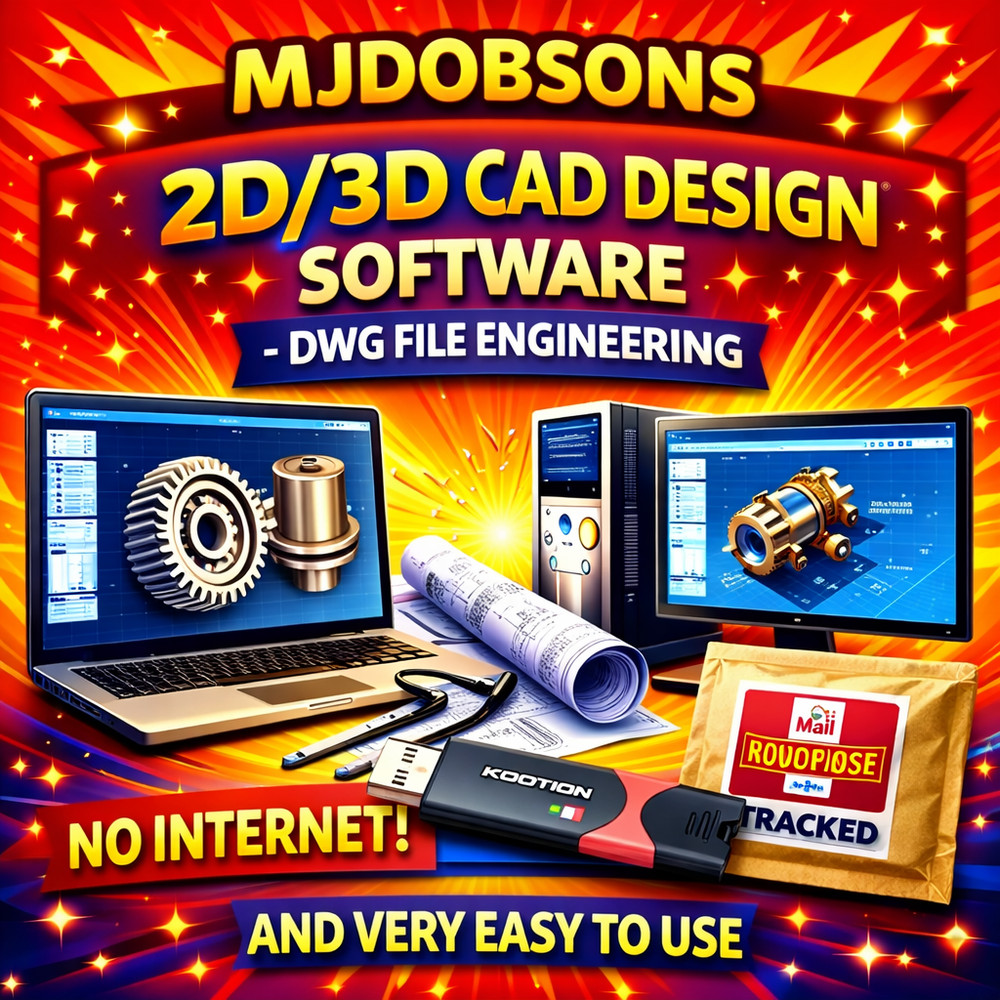 CAD Computer-Aided Design Software USB | 2D & 3D Modelling No Subscription