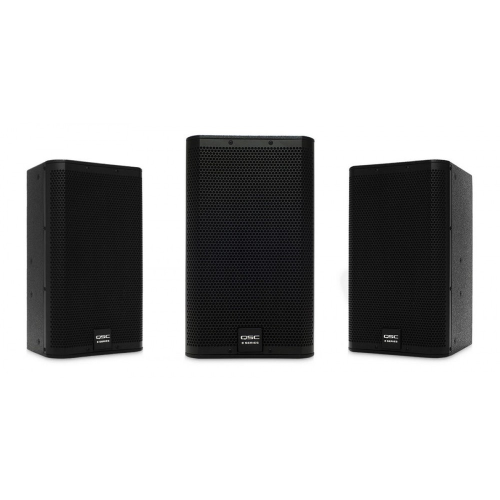 QSC E110-BK-TD Compact 10" Two-Way Passive Loudspeaker – Black