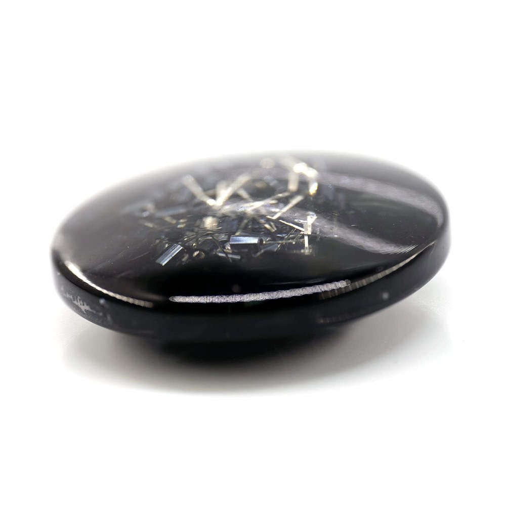 10 pcs Sequin Beads Embedded Polished Transparent Resin Flat Sewing Coat Butt...