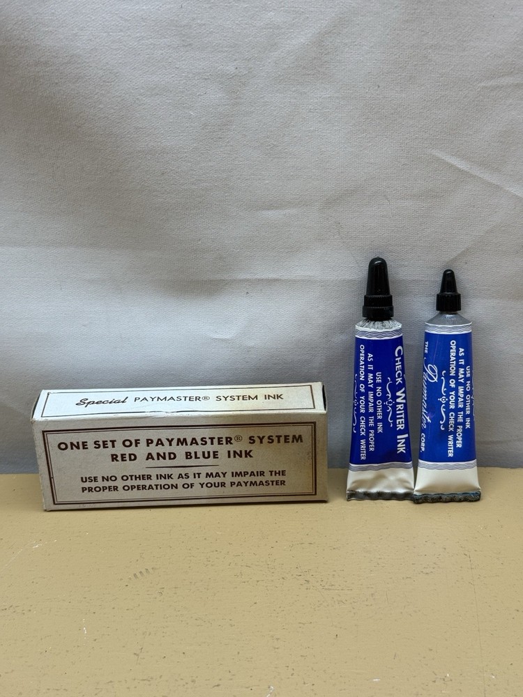 Vintage Special Paymaster System Check Writer Blue & Blue Ink