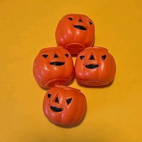 4 Vintage Gurley Halloween Jack-o-lantern Candles