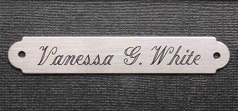 SADDLE PLATE 2 1/2" x 3/8" Custom Engraved Solid Nickel Silver Bridle or Brow