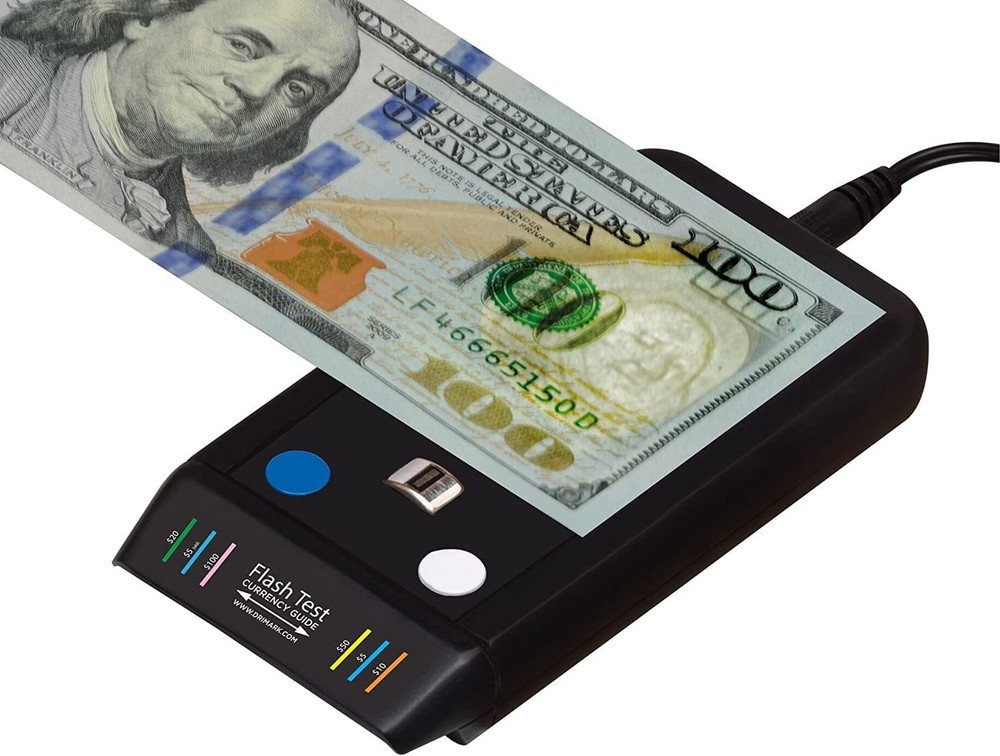 Dri Mark Flash Test Counterfeit Bill Detector, 3 Easy Tests in One Small Devi...
