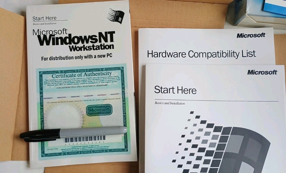 Microsoft Windows NT Workstation 4.0 CD Full Version Retail SEALED