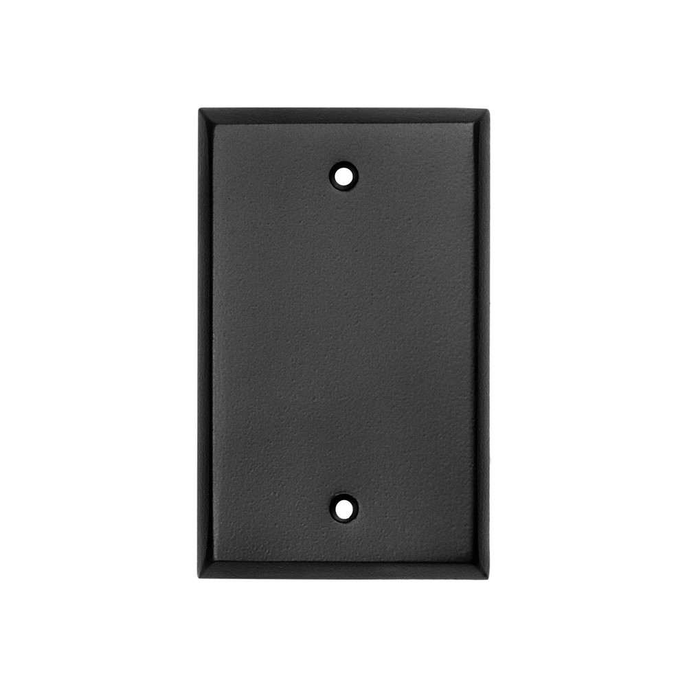 Ageless Iron 600950-WALL-PLATE Rustic Black 4.875" x 3" Solid - Grey