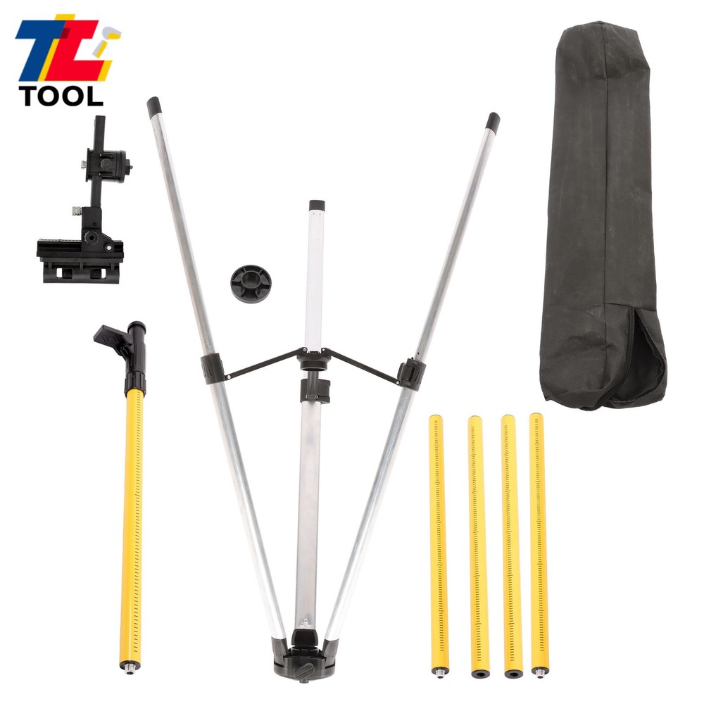 3.7M Laser Pole 12 Ft Laser Level Pole With Tripod Adjustable Telescoping