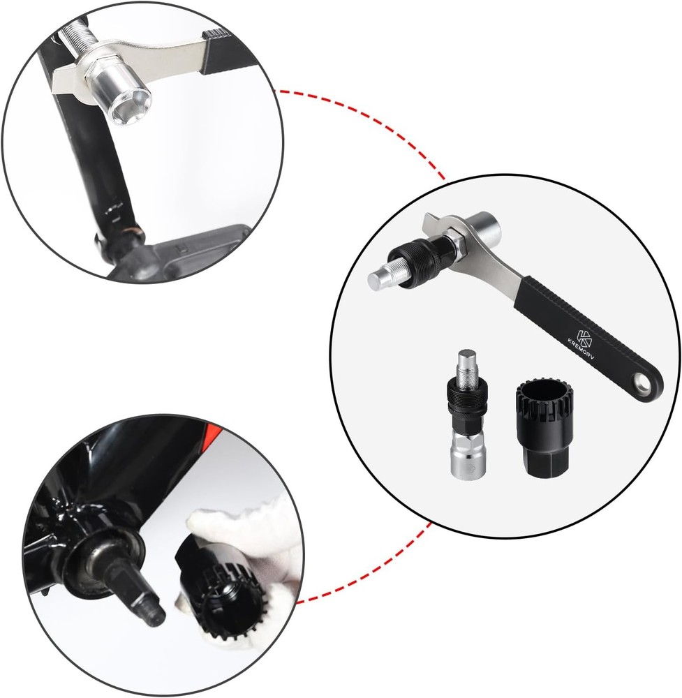 Bicycle Crank Extractor Bike Bottom Bracket Removal Tool with 16mm Black