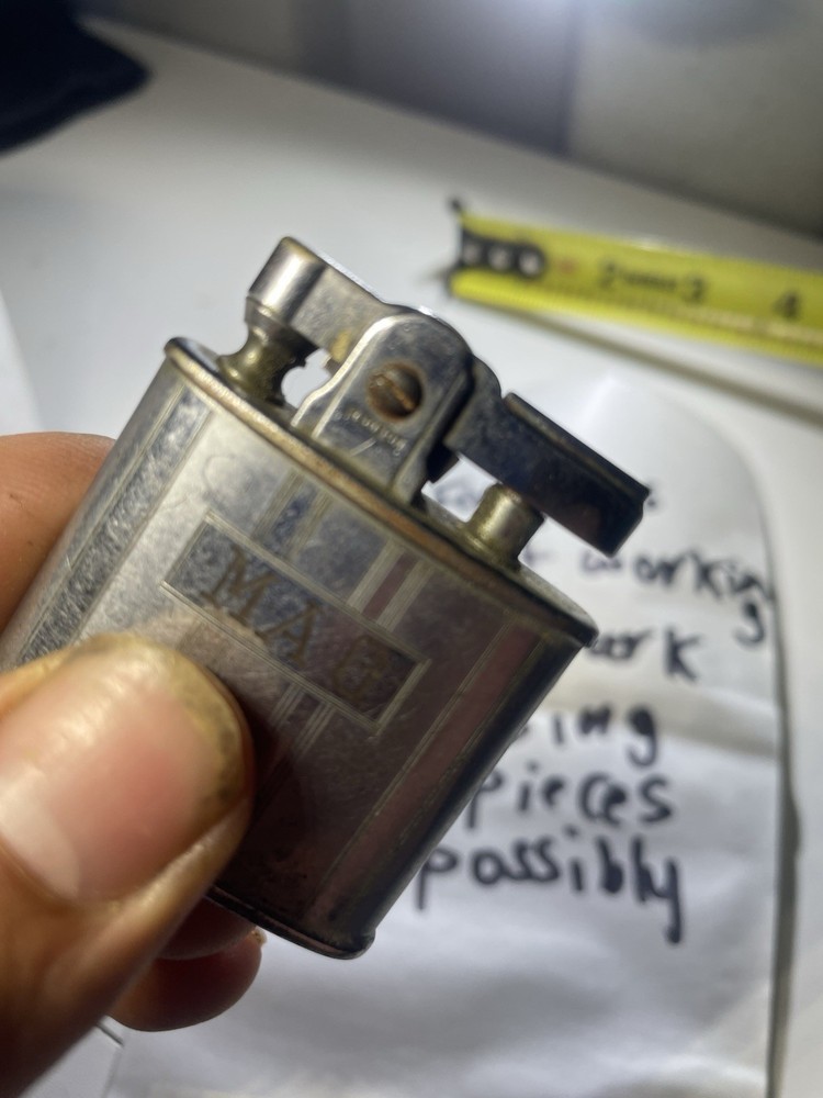 2 Vintage Ronson Typhoon Cigarette Lighter Untested Not Working