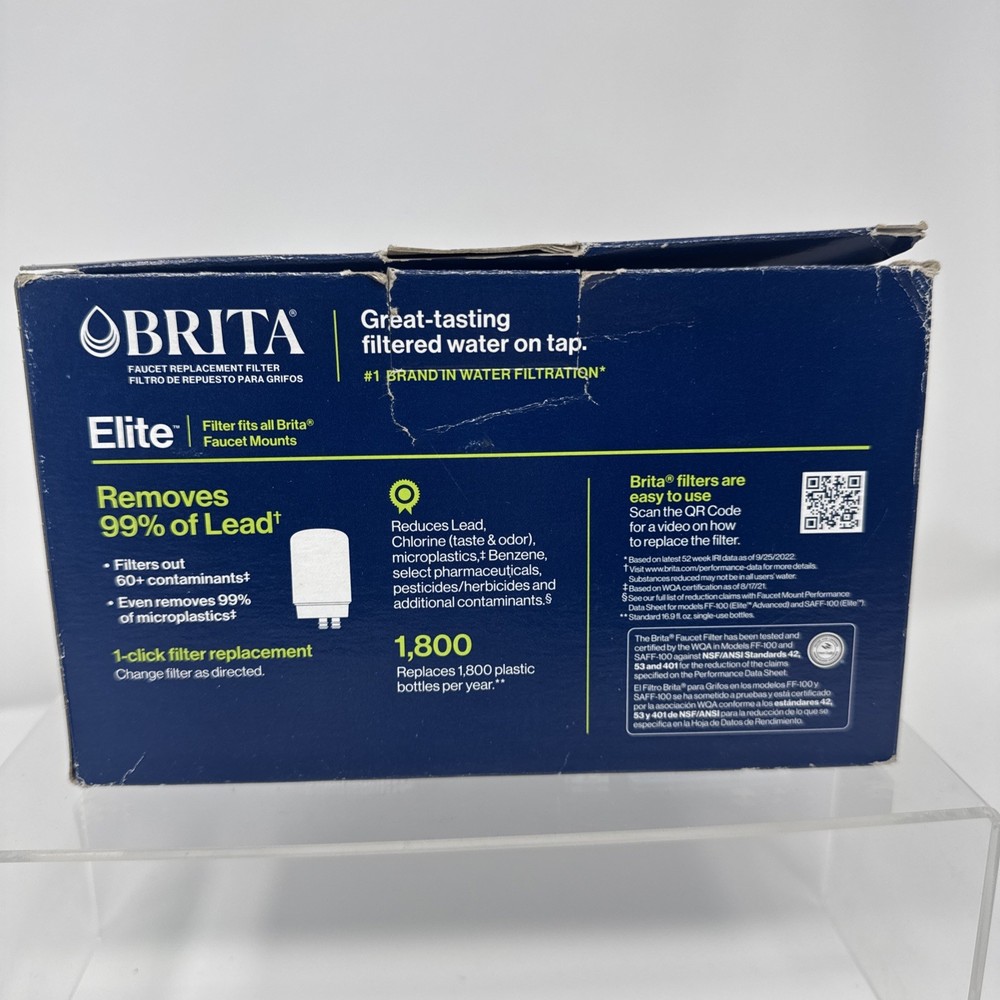 2 Boxes Brita Elite Chrome Faucet Replacement Filter 3-Pack (6 Total)