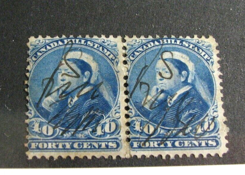 Canada Revenue Stamp FB50 Pair Used H319