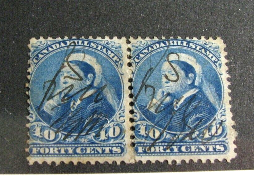 Canada Revenue Stamp FB50 Pair Used H319