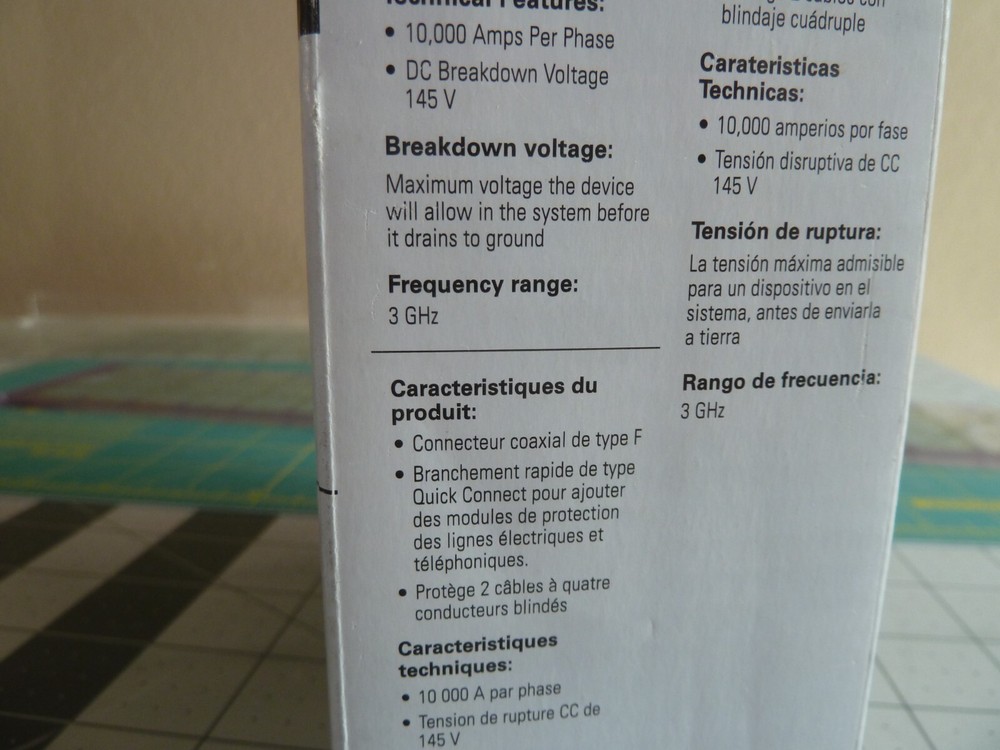 Eaton CHSPCABLE Surge Protection Protects 2 Quad Shield Cables - NEW