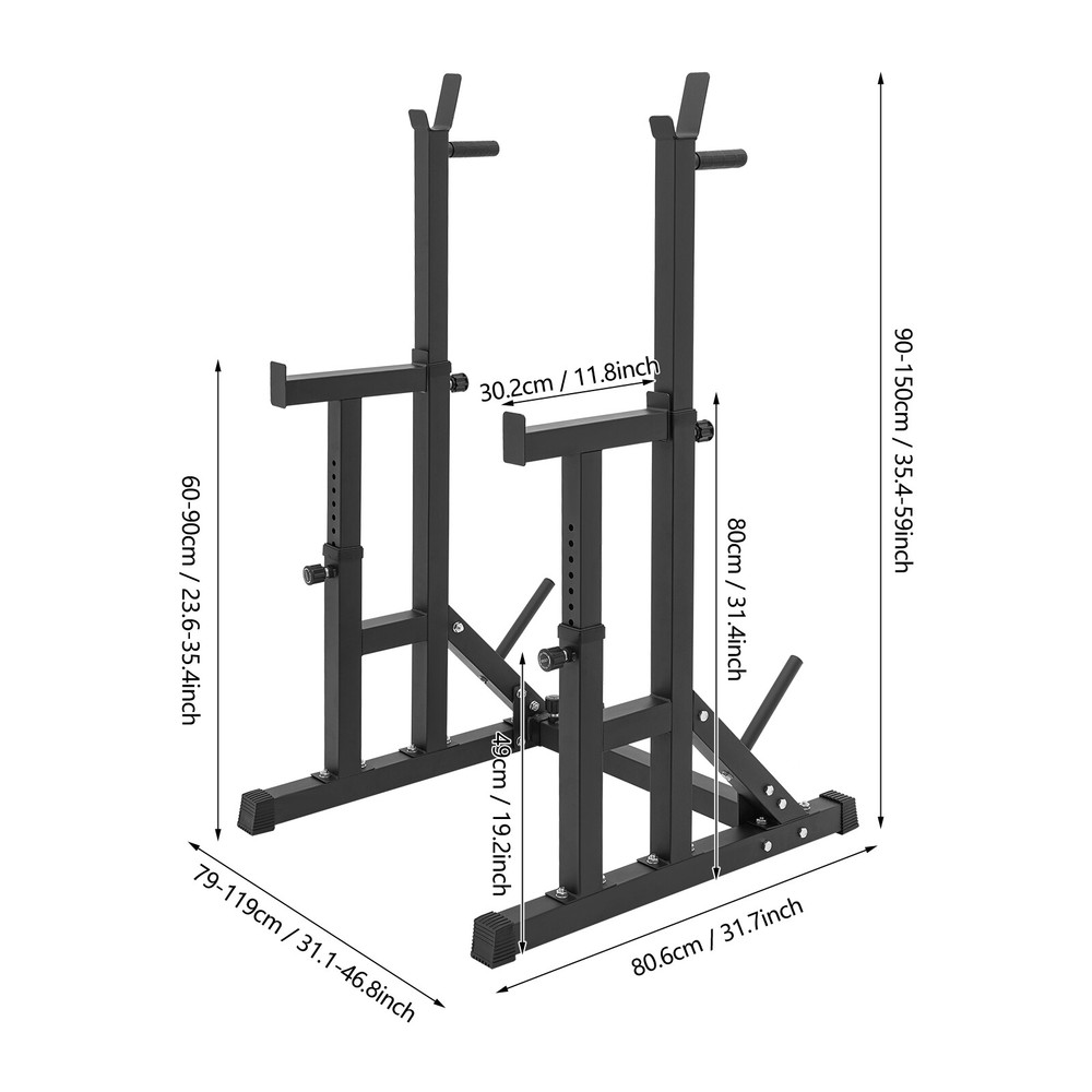 Barbell Rack Adjustable Barbell Weight Stand Multi-function Rack Home Gym