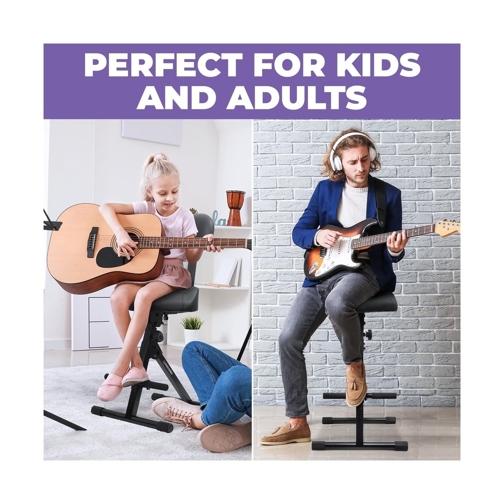 Liquid Stands Guitar Stool Adjustable Stool - Standard Musician Drum Throne w...