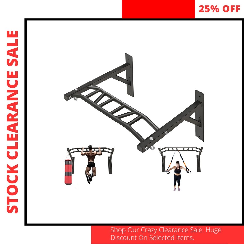 Wall Mounted Multi Grip Pull Up Bar 14 Positions
