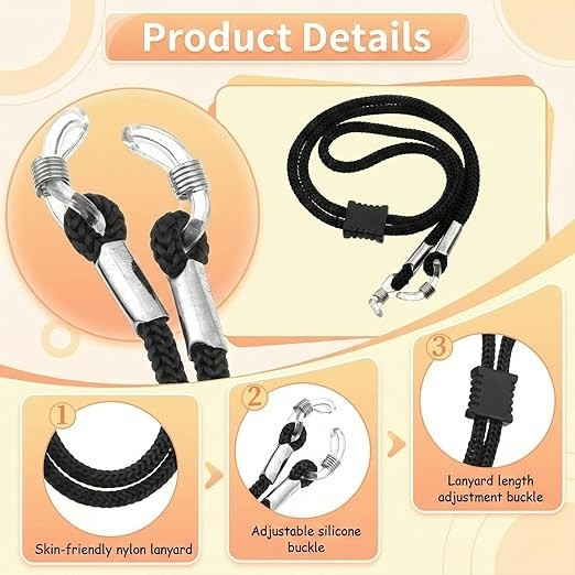 🕶️ 4PCS Adjustable Eyeglasses Strap – Secure & Comfortable Fit